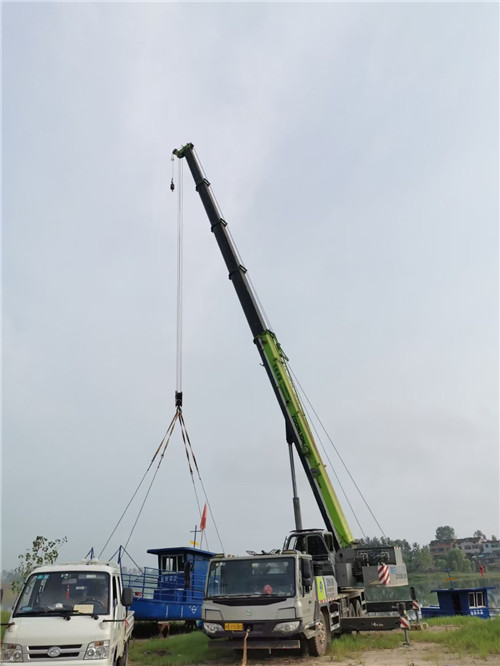 漳县桥梁建设吊装案例